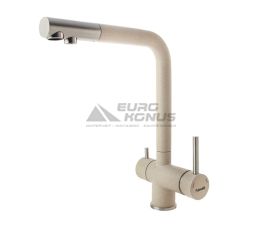 FABIANO Смеситель для кухни на две воды двухрычажный FKM 31.7 SS Beige (8231.401.0228)